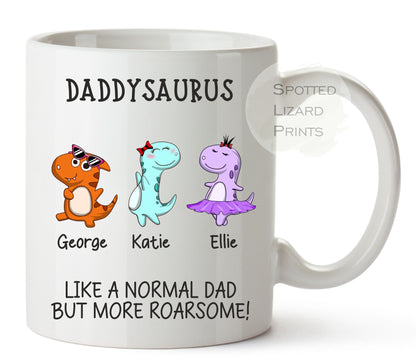 Daddysaurus Dinosaur Mug & Coaster | Father's Day | Dinosaur Dad Mug - Best Dad