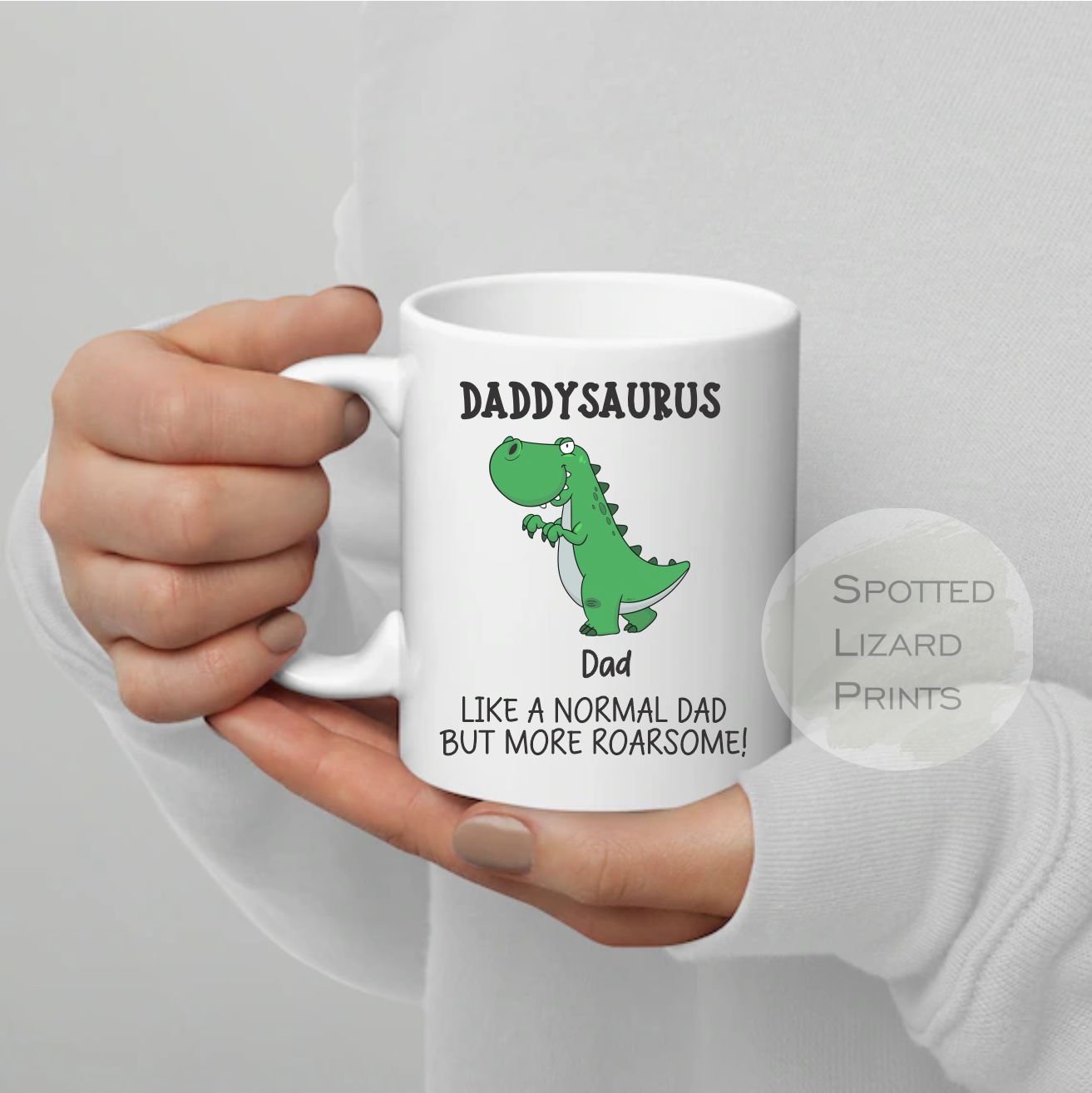 Daddysaurus Dinosaur Mug & Coaster | Father's Day | Dinosaur Dad Mug - Best Dad