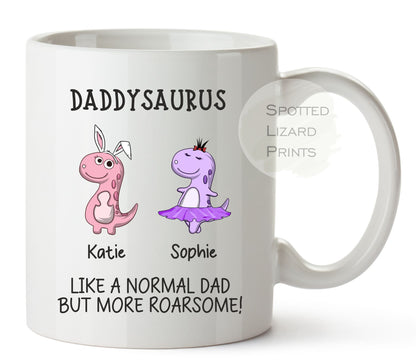 Daddysaurus Dinosaur Mug & Coaster | Father's Day | Dinosaur Dad Mug - Best Dad