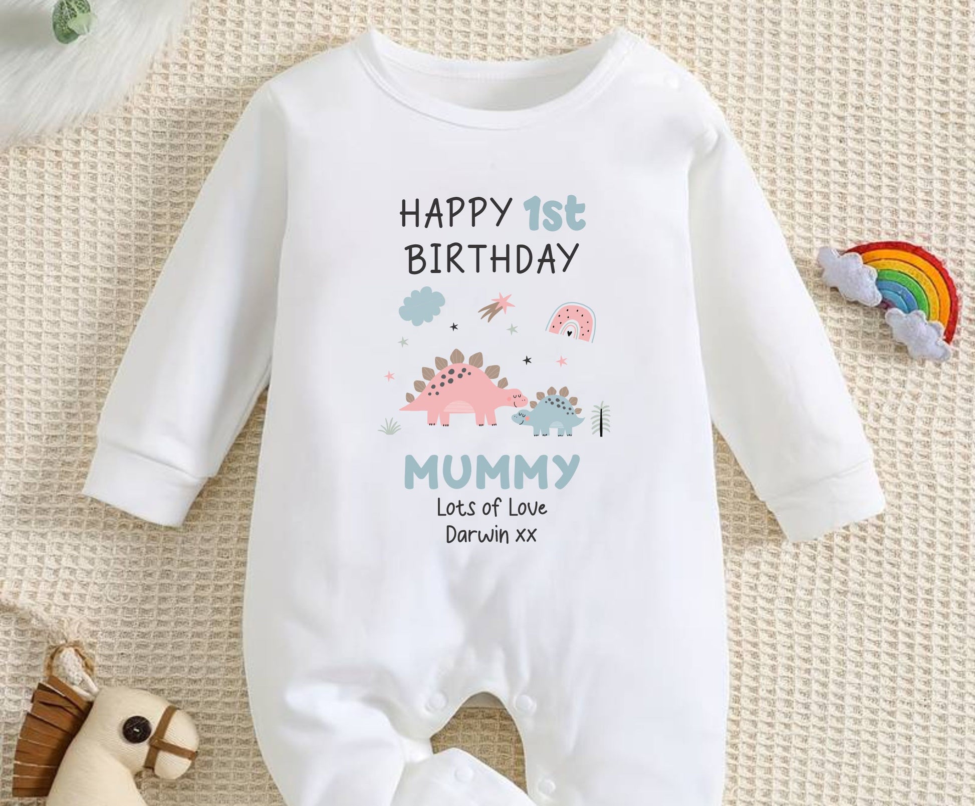 First Birthday Mummy personalised Baby Romper