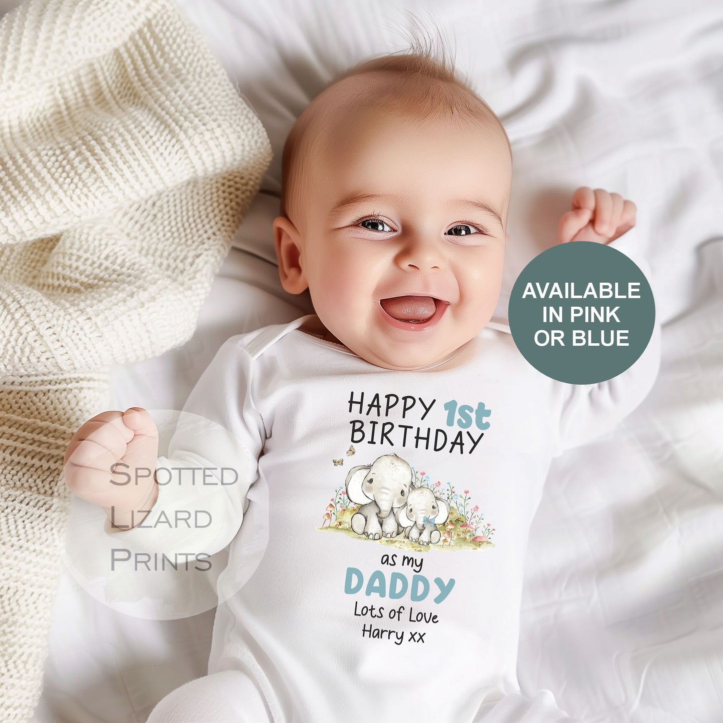 Happy Birthday Daddy Babygrow - Personalised baby vest - Happy birthday Daddy - Birthday message - happy birthday Dad - birthday wishes