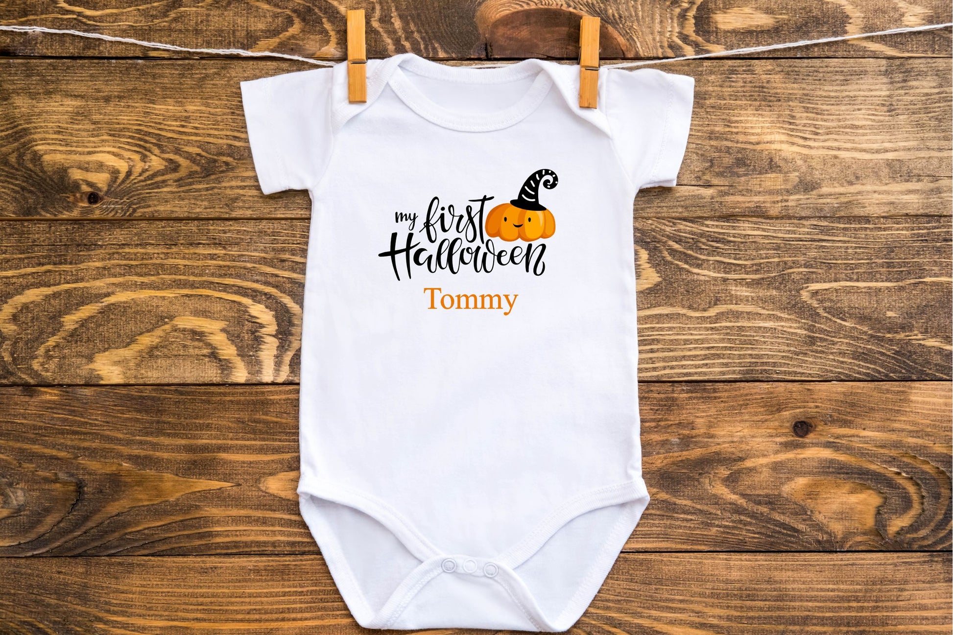 My first Halloween personalised Baby vest