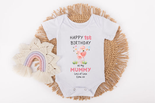 happy first birthday mummy baby outfit