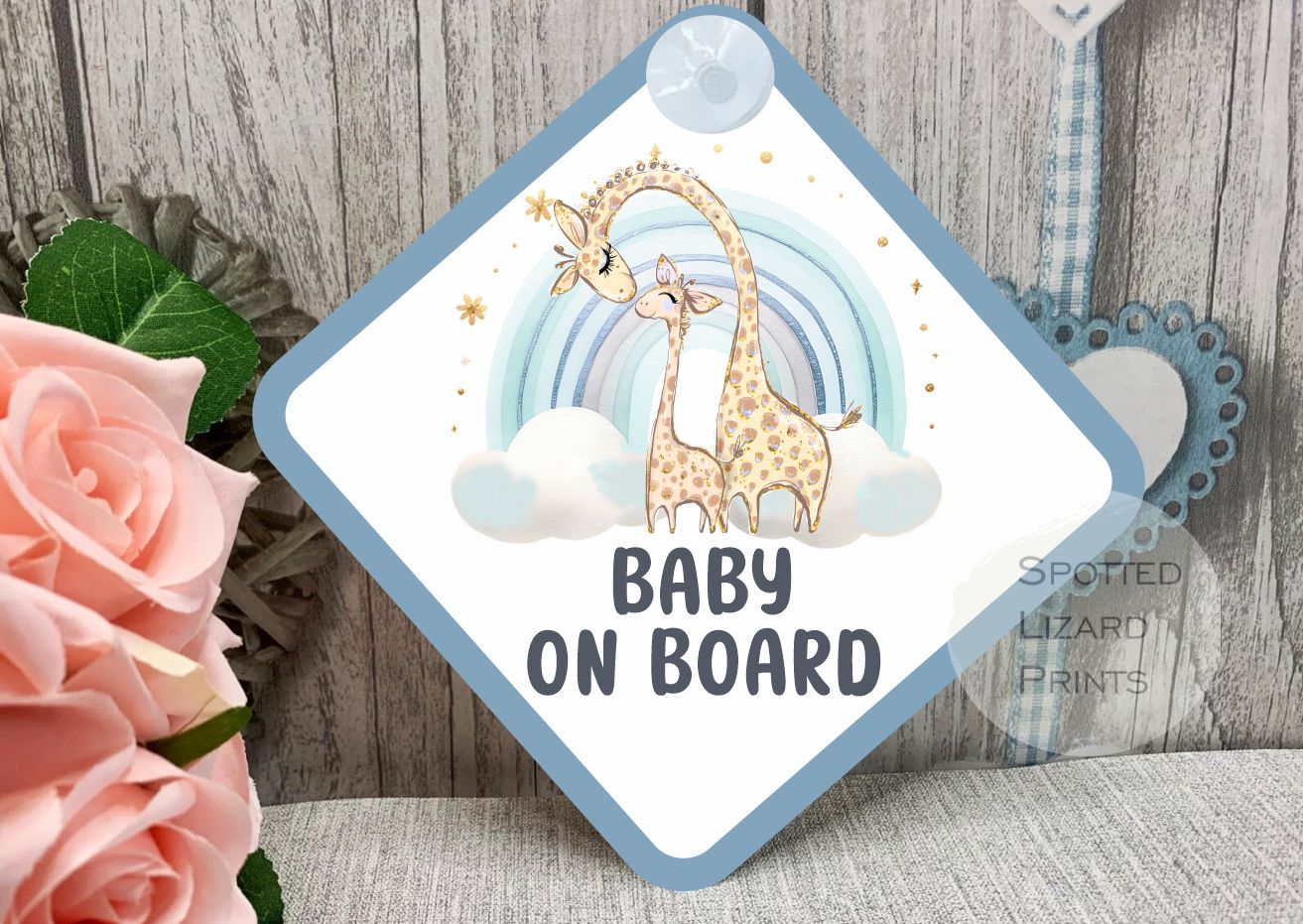 New baby on born car sign