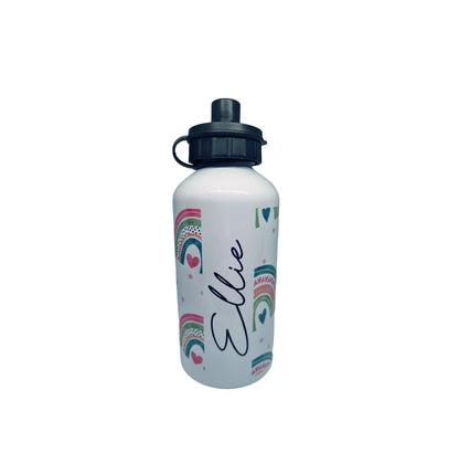 Personalised Rainbow Kids Water Bottle l back to school drinks bottle