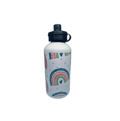 Personalised Rainbow Kids Water Bottle l back to school drinks bottle