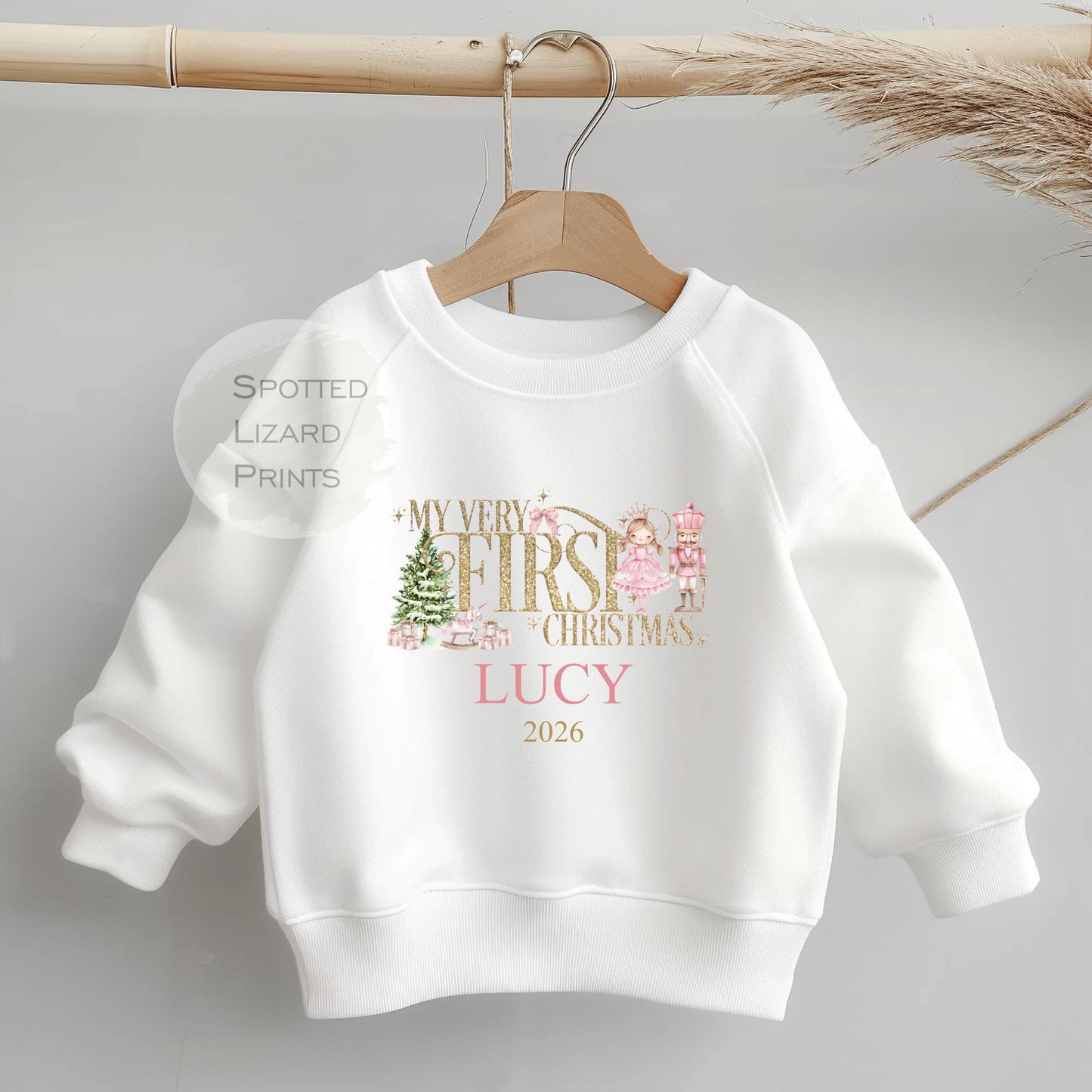Personalised First Christmas Baby Sweatshirt- My First Christmas Jumper - 1st Xmas Cute Santa, First Christmas Sweatshirt