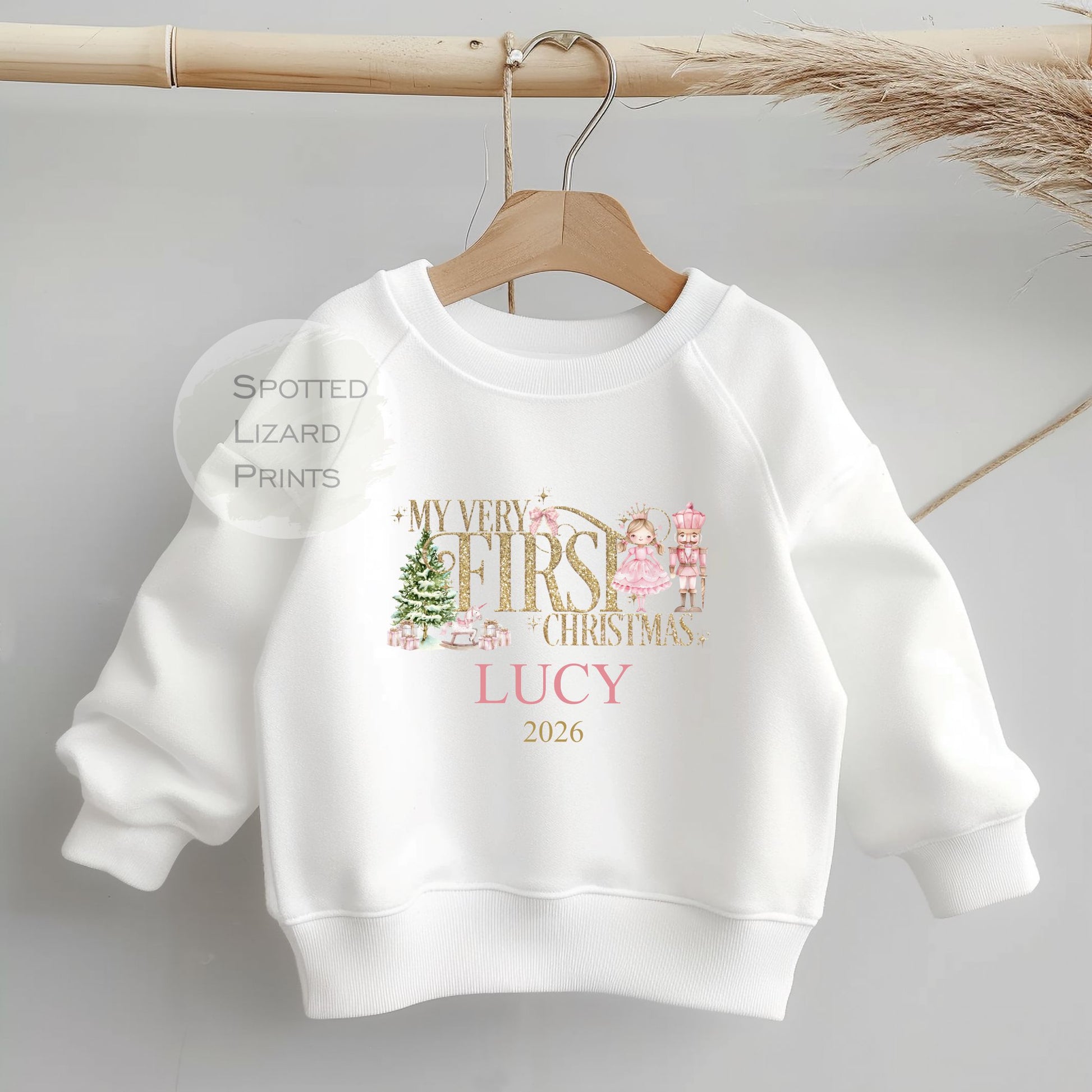 Personalised First Christmas Baby Sweatshirt- My First Christmas Jumper - 1st Xmas Cute Santa, First Christmas Sweatshirt
