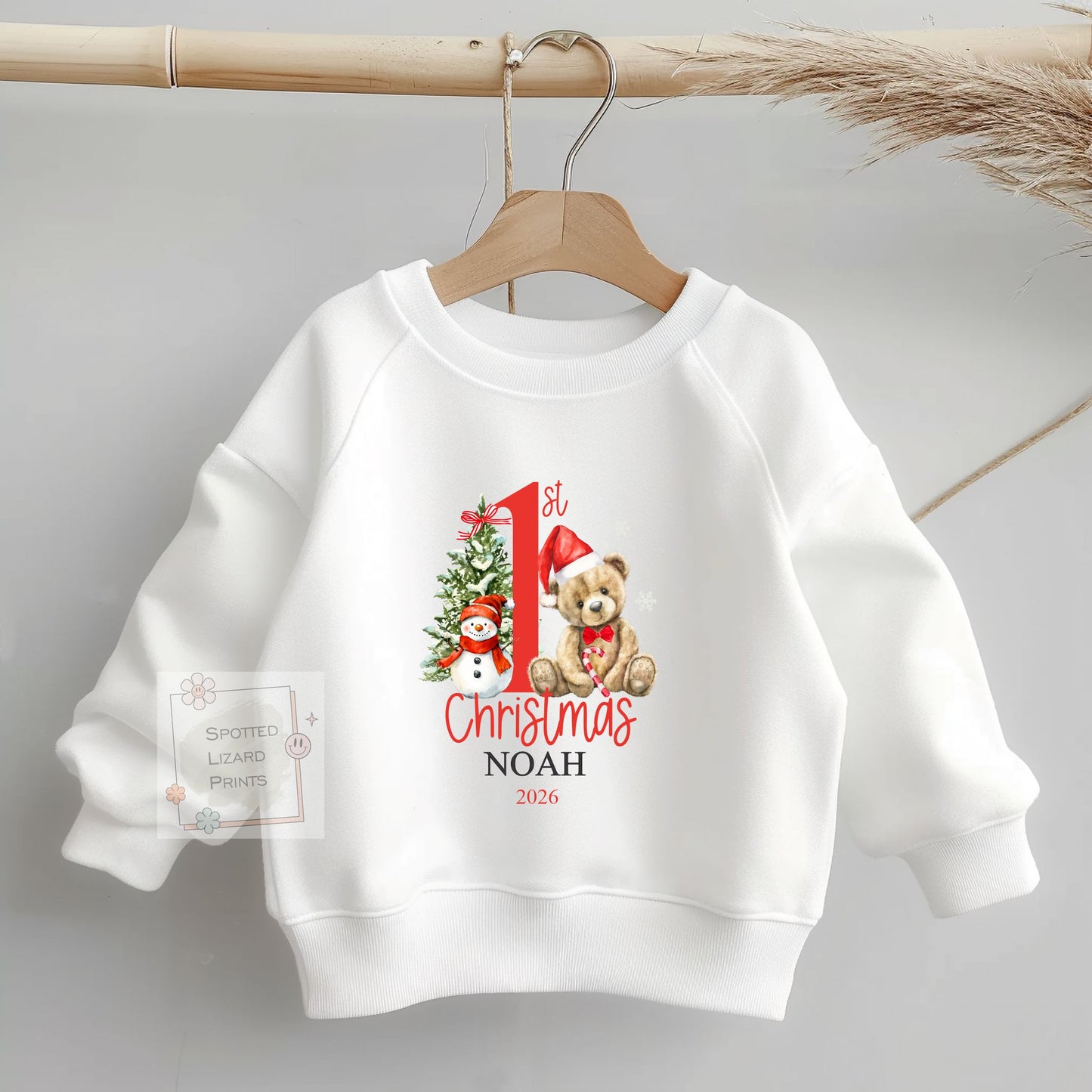 Personalised First Christmas Baby Outfit- My First Christmas Sleepsuit, Vest T-shirt, First Christmas Pyjamas First Christmas Sweatshirt