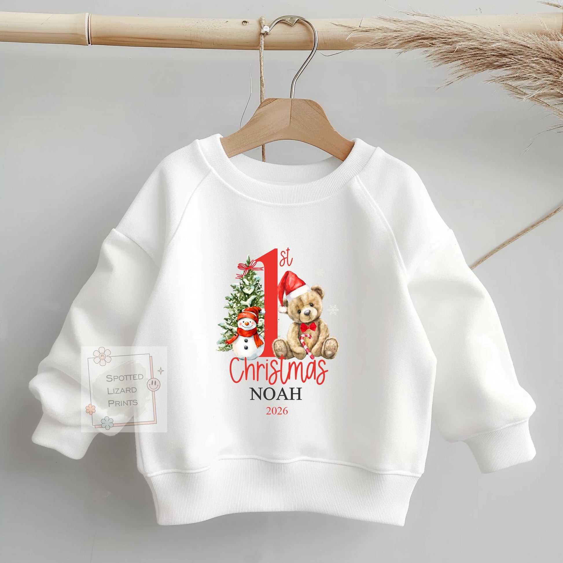 Personalised First Christmas Baby Outfit- My First Christmas Sleepsuit, Vest T-shirt, First Christmas Pyjamas First Christmas Sweatshirt