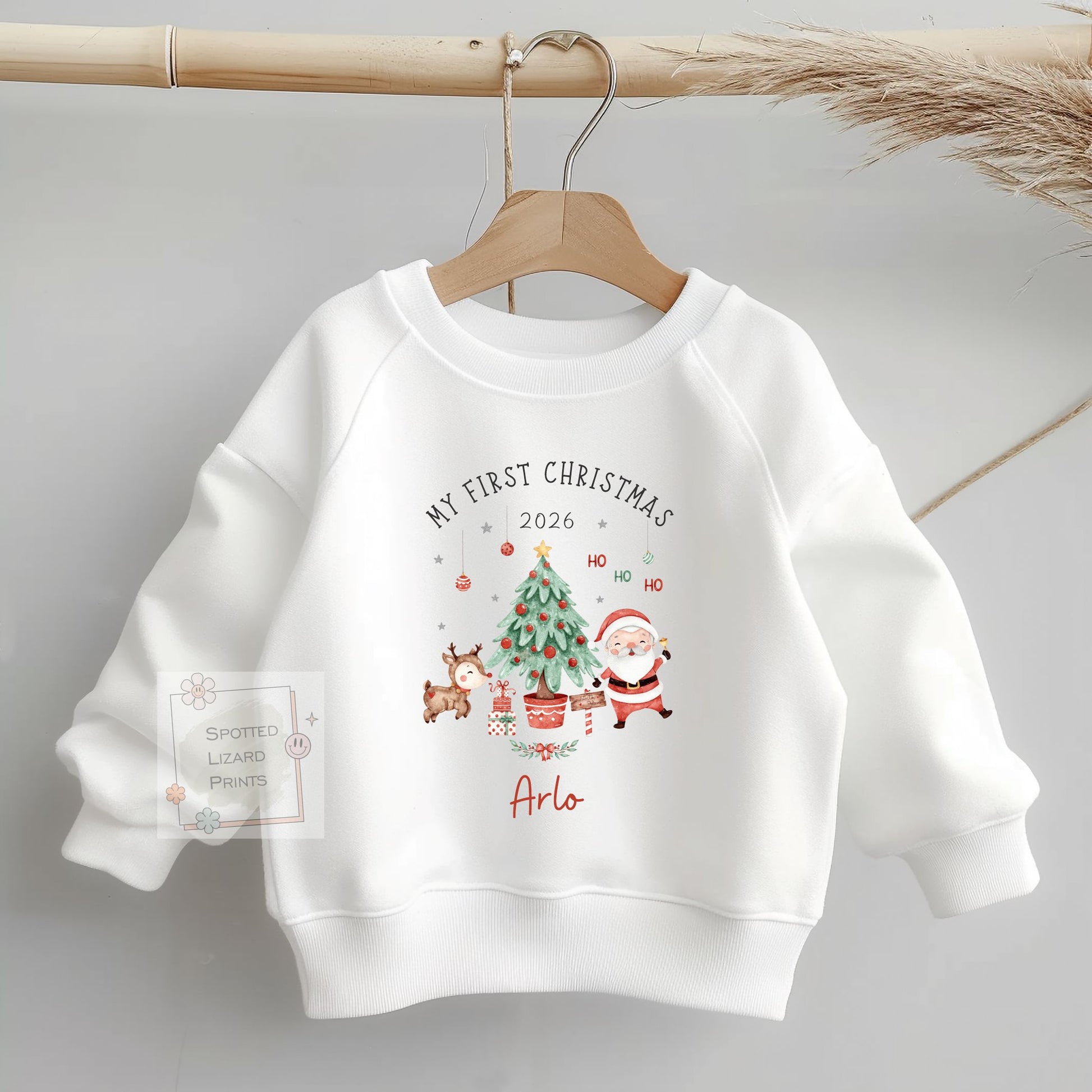 Personalised First Christmas Baby Outfit- My First Christmas Sleepsuit or Vest - 1st Xmas Cute Santa