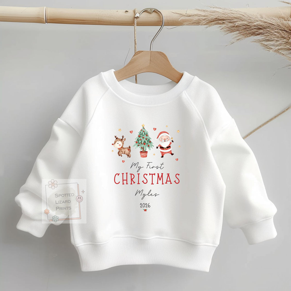 Personalised First Christmas Baby Outfit- My First Christmas Sleepsuit or Vest - 1st Xmas Cute Santa, First Christmas Pyjamas