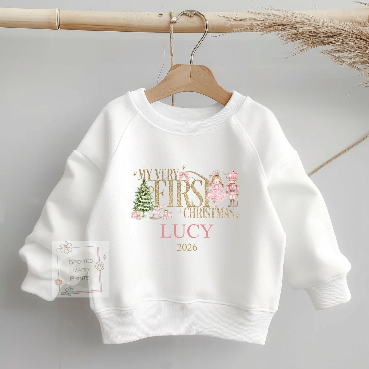Personalised First Christmas Baby Sleepsuit- My First Christmas Jumper - First Christmas Baby Vest, 1st Xmas, First Christmas Sweatshirt