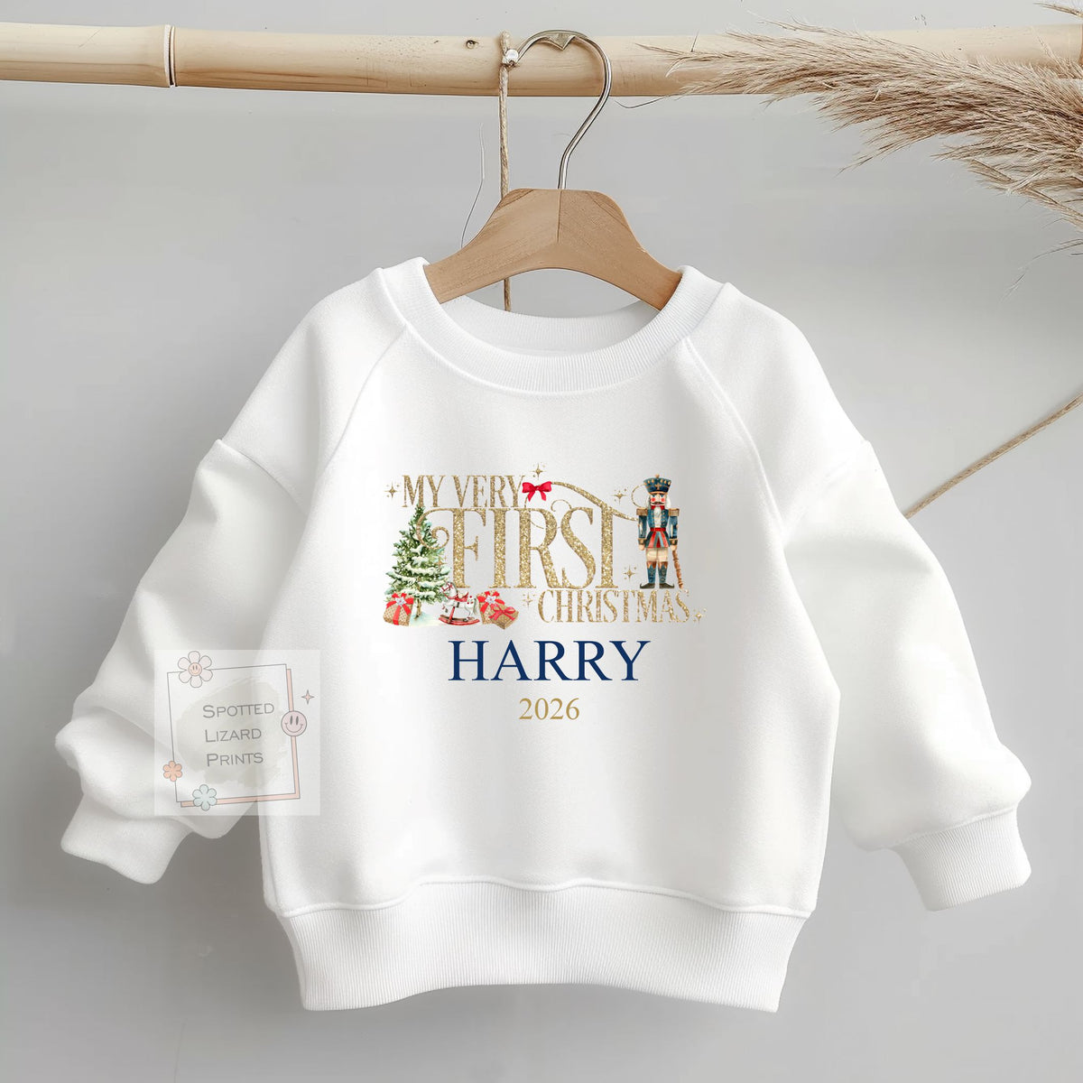 Personalised First Christmas Baby Sleepsuit- My First Christmas Jumper - First Christmas Baby Vest, 1st Xmas, First Christmas Sweatshirt