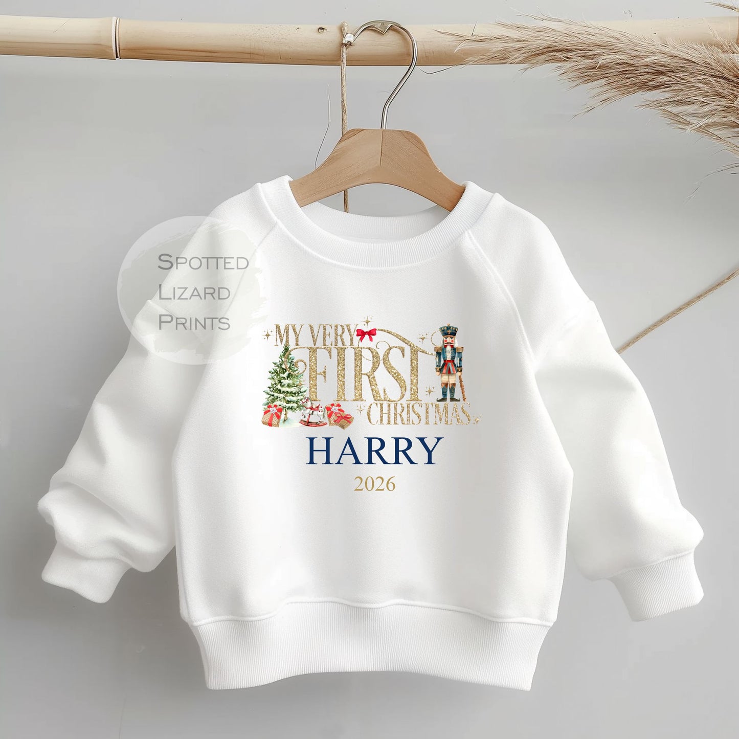 Personalised First Christmas Baby Sweatshirt- My First Christmas Jumper - 1st Xmas Cute Santa, First Christmas Sweatshirt