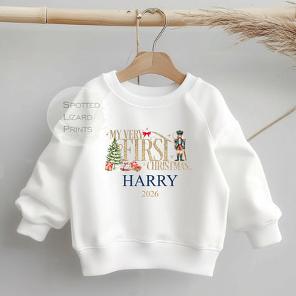 Personalised First Christmas Baby Sweatshirt- My First Christmas Jumper - 1st Xmas Cute Santa, First Christmas Sweatshirt
