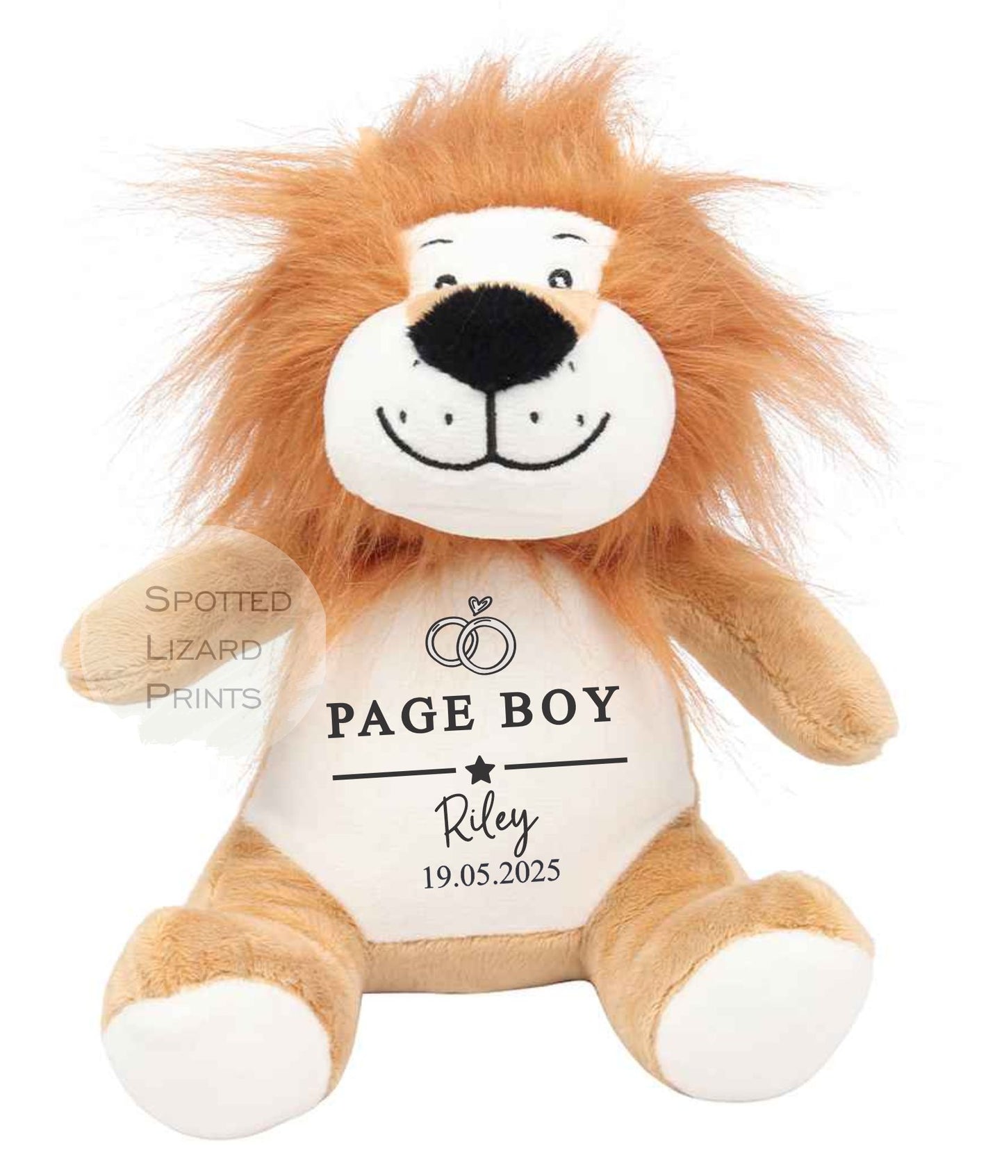 Thankyou teddy for page boys. Personalised Teddy for kids.