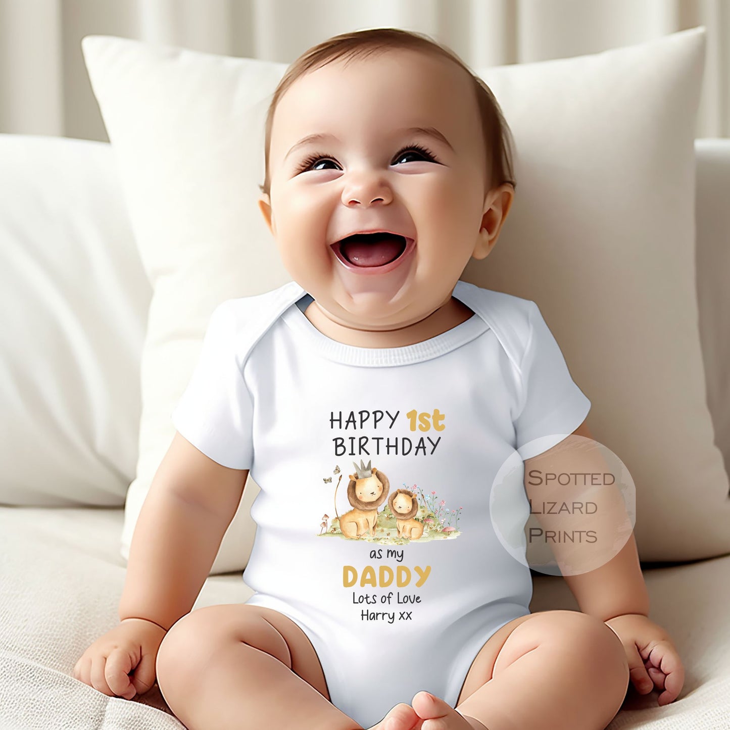 Happy First Birthday DADDY Baby Outfit (First Birthday 1st Birthday Daddy Dad Birthday)