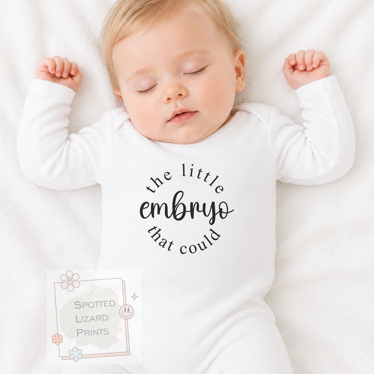 The Little Embryo That Could Baby Sleepsuit, Vest | IVF Baby Announcement Outfit | Rainbow Baby Gift | IVF Journey Bodysuit | Baby Keepsake