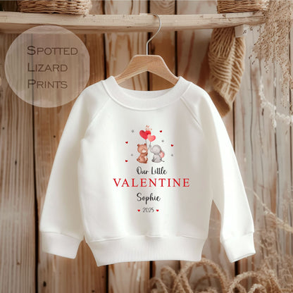 Personalised Our Little Valentine's Day Sweatshirt - Baby Valentine's Day Sweatshirt - Valentine's Sweatshirt - First Valentines Day Sweatshirt