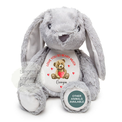 personalised valentines teddy