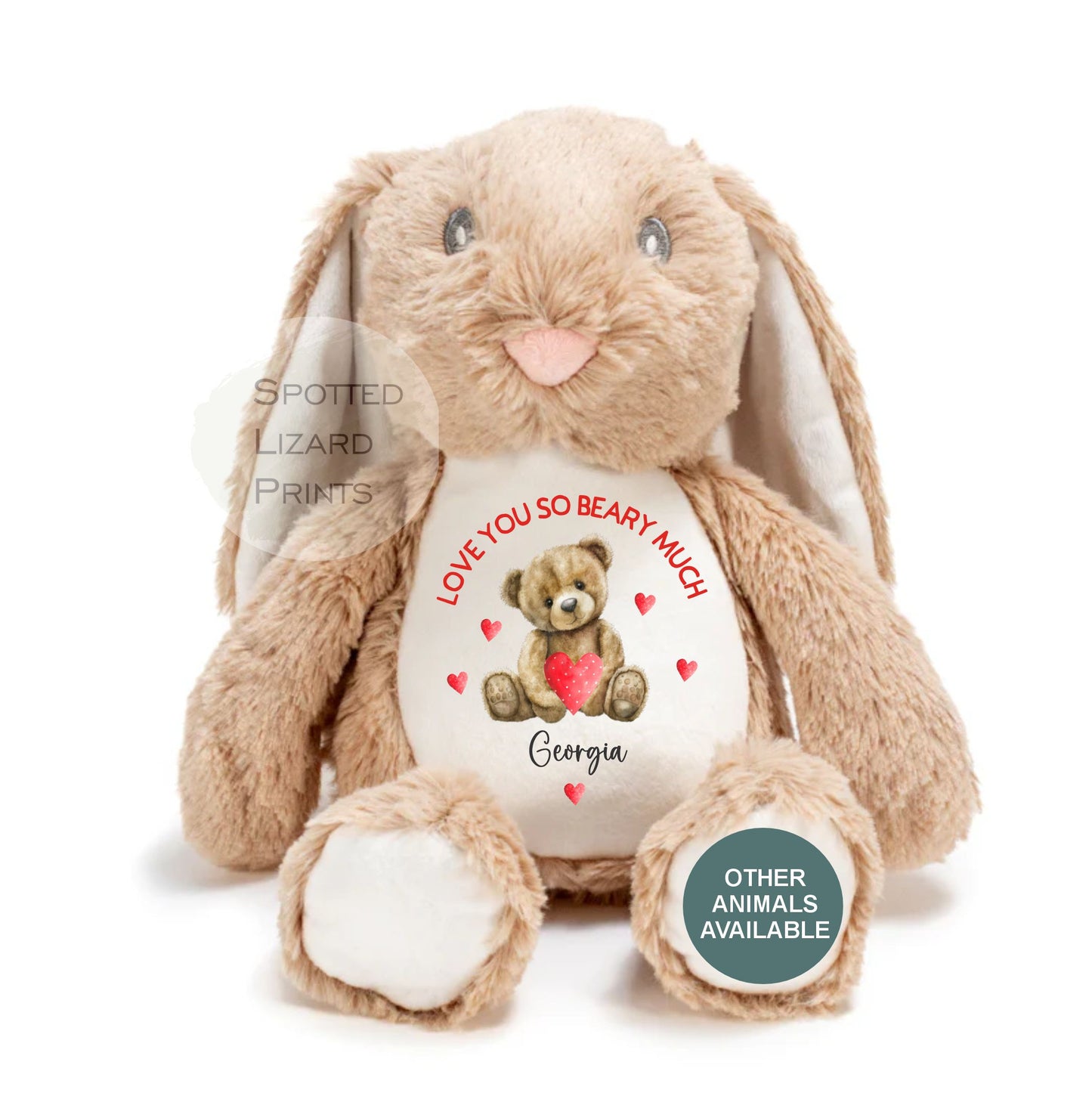 Personalised First Valentines Teddy Soft Toy, personalised Valentines Gift, Valentines Day soft Toy, Gift for Her, Our little Valentine