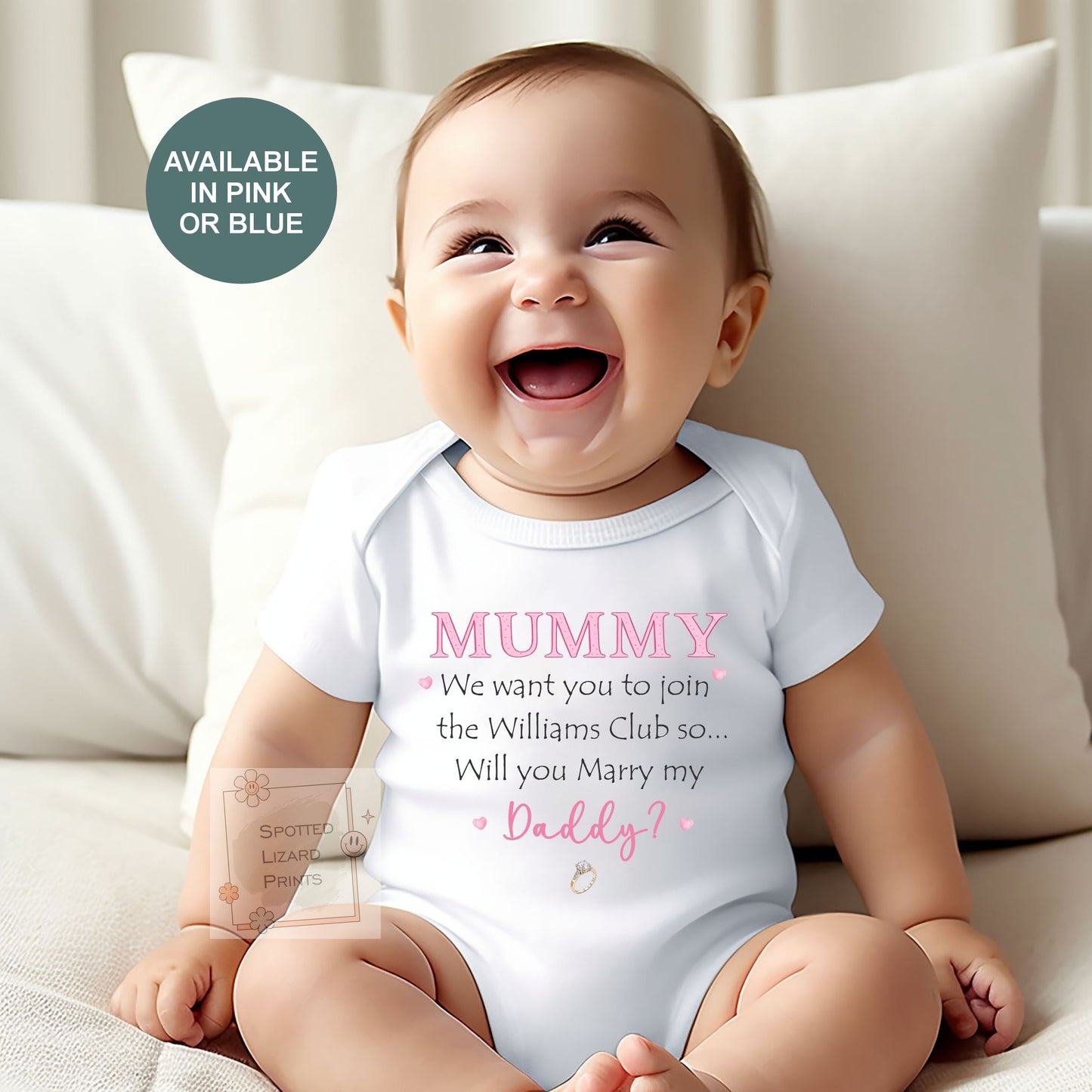 Will You Marry My Daddy Baby Grow | Personalised Proposal Baby Vest | Marriage Proposal Outfit | Engagement Announcement Engagement Idea