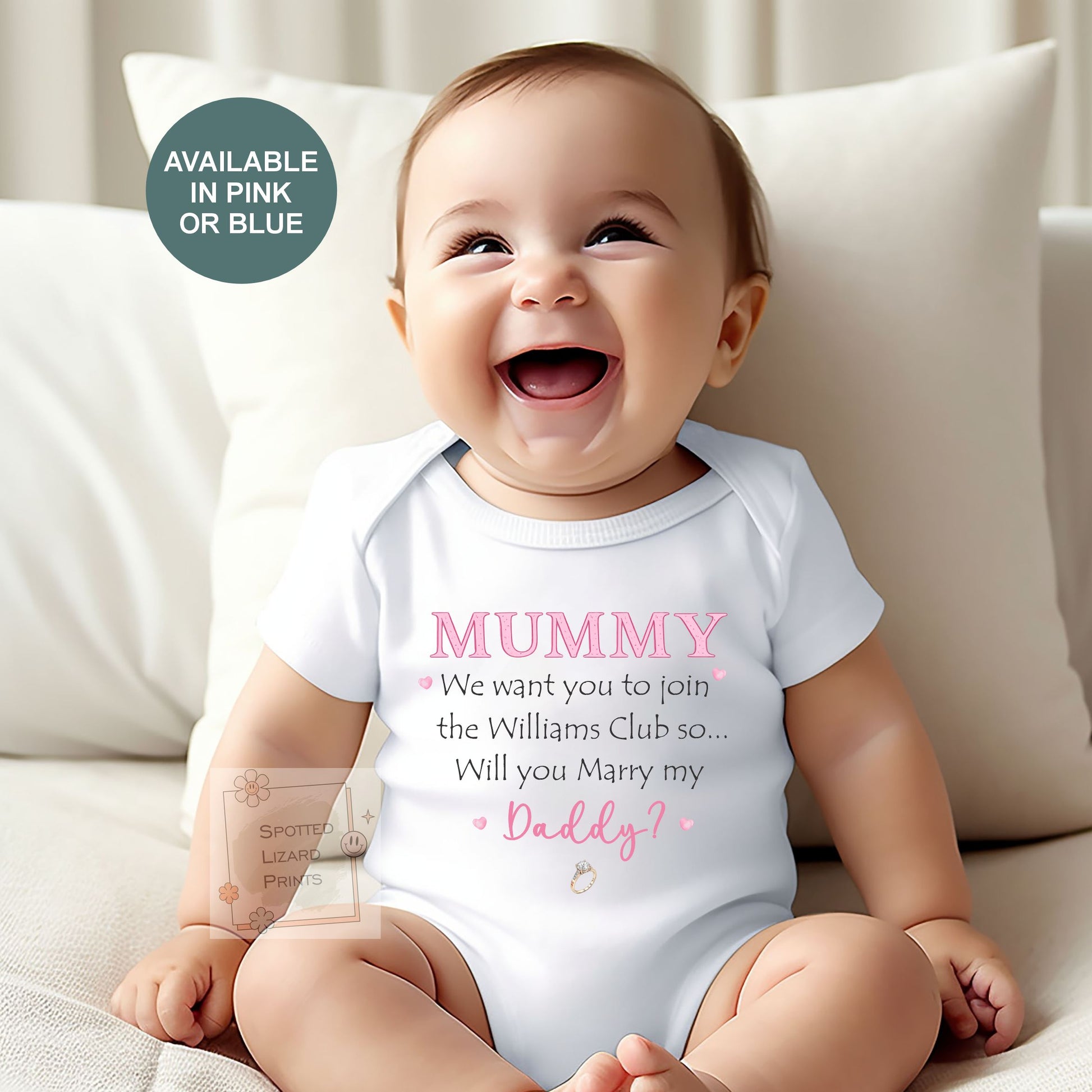 Will You Marry My Daddy Baby Grow | Personalised Proposal Baby Vest | Marriage Proposal Outfit | Engagement Announcement Engagement Idea
