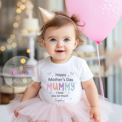 Happy Mother's Day MUMMY Baby Outfit (First Mother's Day 1st Mother's Day Mummy l New Mum Gift | Love My Mum)