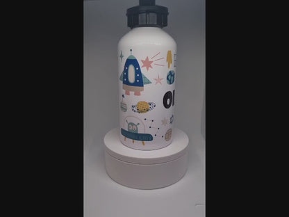 Personalised Space Kids Water Bottle l back to school drinks bottle - Planets - Universe - Robots Bottle