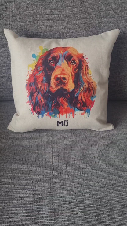 Personalised Dog Pillow, Dog Breed with name Pillow, Personalised gift for a Dog owner, Dog Pillow