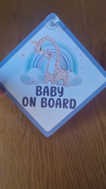 Giraffes Baby on Board Car Sign - Baby on Board | Child on Board