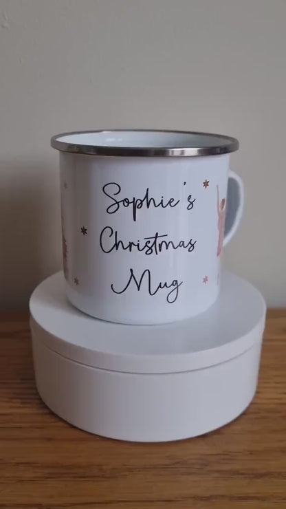 Personalised kids Christmas mug, hot chocolate mug, Christmas Eve, Christmas Eve box filler, Nutcracker - Girl