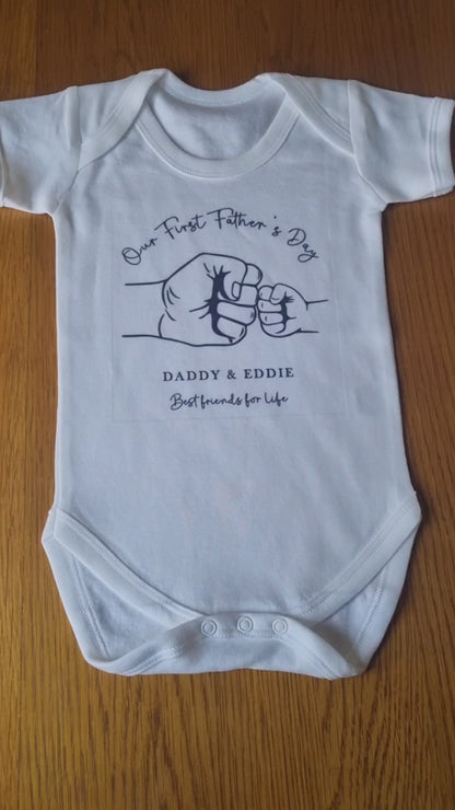 Our First Father's Day Daddy - Fist Pump (First Father's Day 1st Father's Day Daddy Dad Grandad Father's Day l New Dad Gift