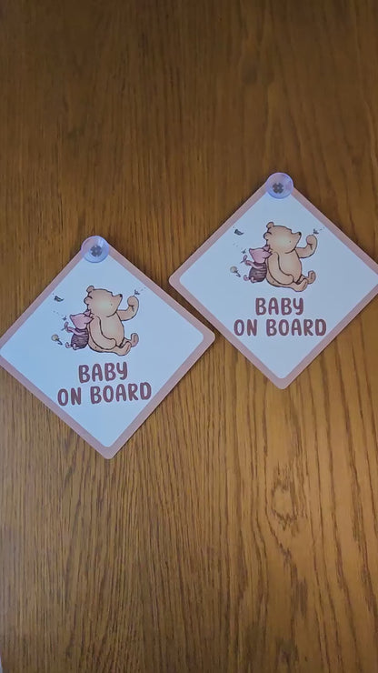 Winnie the Pooh Baby on Board Car Sign - Baby on Board | Child on Board