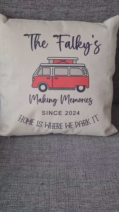 Campervan Cushions. Personalised Campervan Gift. Cushion for Campervan. Travel Pillow. Campervan life