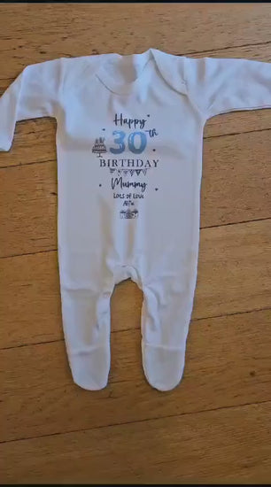 Happy 30th Birthday MUMMY Baby Girl / Boy Outfit (First Birthday 1st Birthday Mummy Mum Birthday l New Mum Gift | Love My Mum)