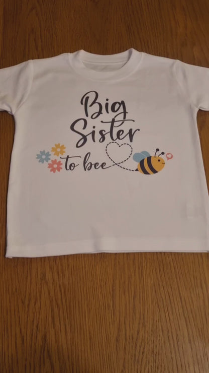 Big Sister To Bee announcement T-shirt - I'm going to be a Big Sister announcement T-Shirt