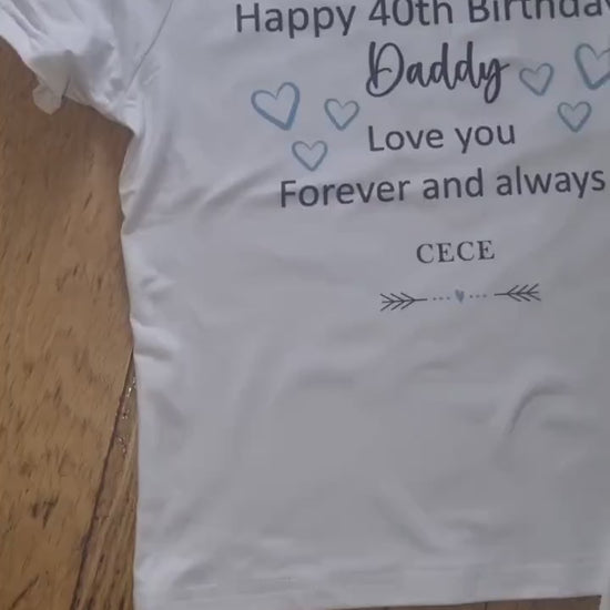 Happy Birthday DADDY Baby Girl / Boy Outfit (First Birthday 1st Birthday Daddy Dad Birthday l New Dad Gift | Love My Dad)