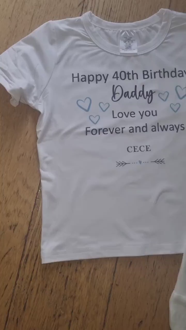 Happy Birthday DADDY Baby Girl / Boy Outfit (First Birthday 1st Birthday Daddy Dad Birthday l New Dad Gift | Love My Dad)