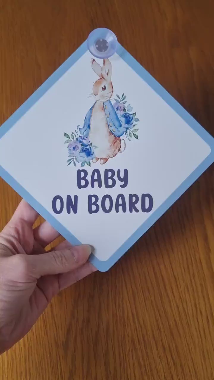 Peter Rabbit Baby on Board Car Sign - Baby on Board | Child on Board