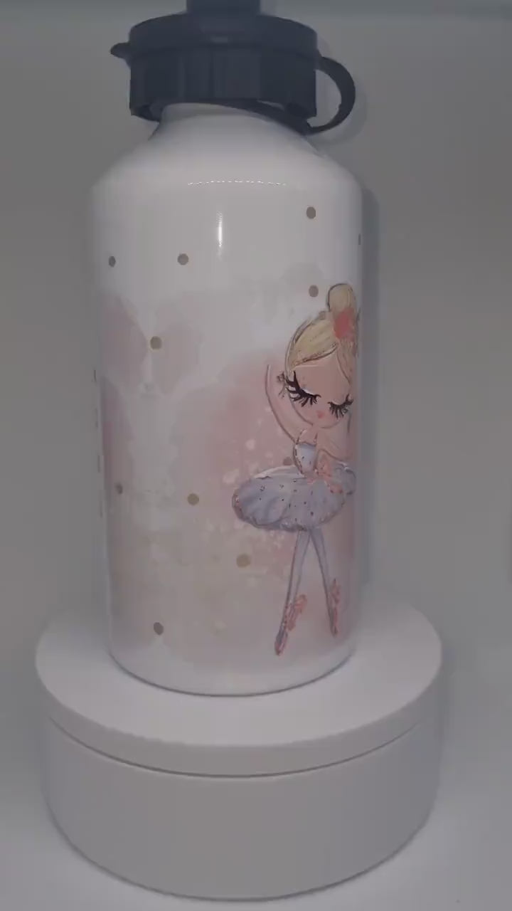 Personalised Ballet Girls Kids Water Bottle l back to school drinks bottle