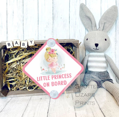 Little Princess Baby on Board Car Sign - Baby on Board | Child on Board