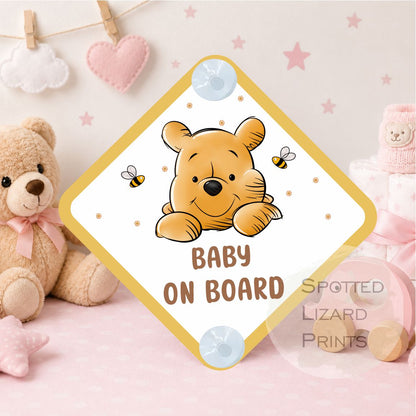Baby on Board Sign - Child on Board Car sign - Gift for new Mum - Baby announcement - Car window sign