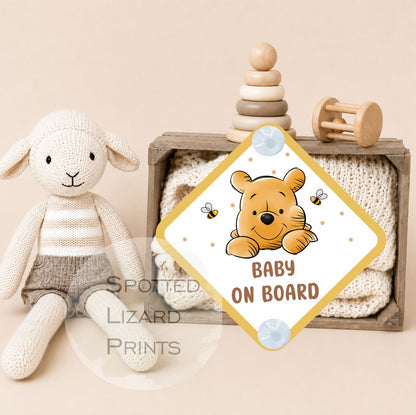 Baby on Board Sign - Child on Board Car sign - Gift for new Mum - Baby announcement - Car window sign