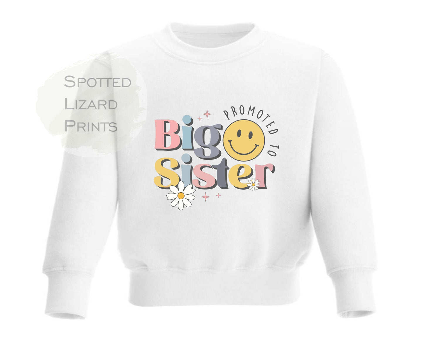 Promoted to Big Sister Kids Sweatshirt - Sisters Toddler Clothing - Cute Jumper - Siblings Gift Idea - Older Sister, Matching Sister shirt