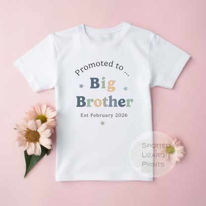 Big Brother Personalised T-shirt | Big Bro Announcement | Big Brother Gift | Sibling Announcement | Promoted to Big Brother