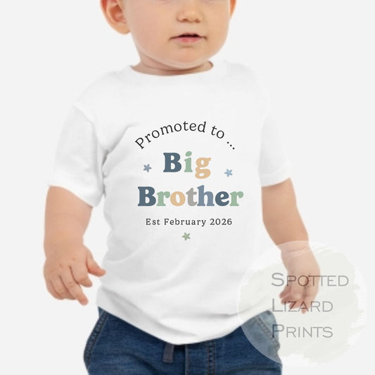 Big Brother Personalised T-shirt | Big Bro Announcement | Big Brother Gift | Sibling Announcement | Promoted to Big Brother