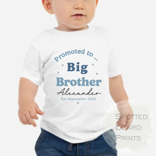Big Brother Personalised T-shirt | Big Bro Announcement | Big Brother Gift | Sibling Announcement | Promoted to Big Brother
