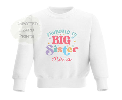 Big Sister sweatshirt. Personalised Kids Jumper. Going to be a Big Sister